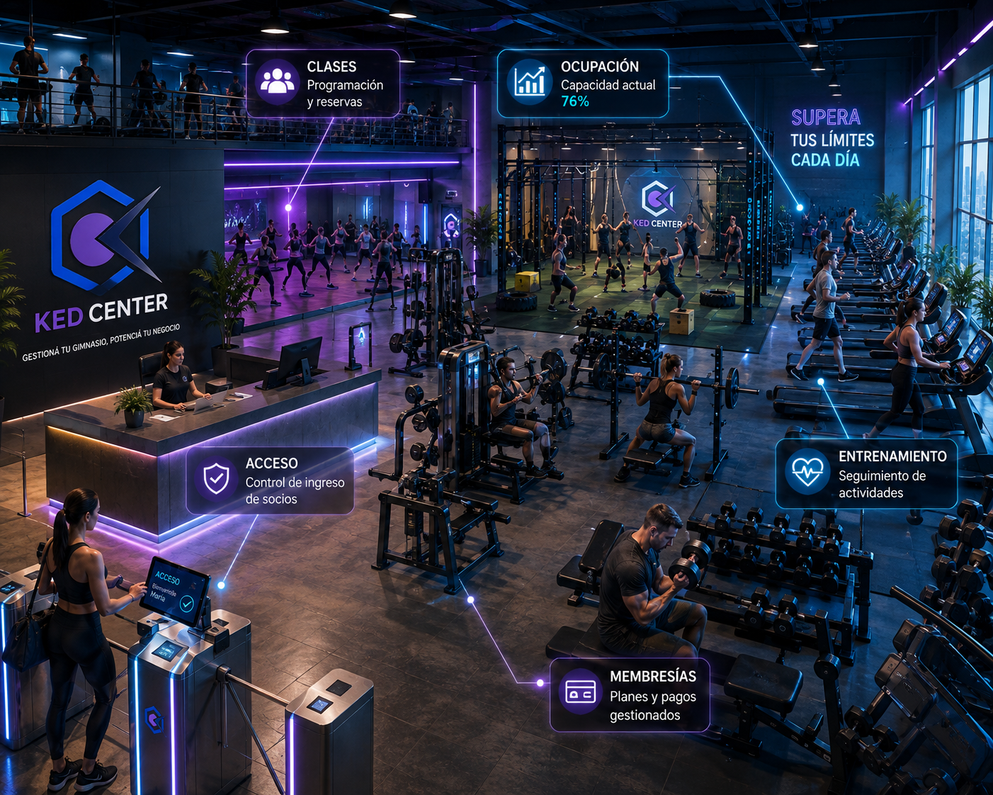 Gestión de gimnasios y relación con clientes desde Ked Center