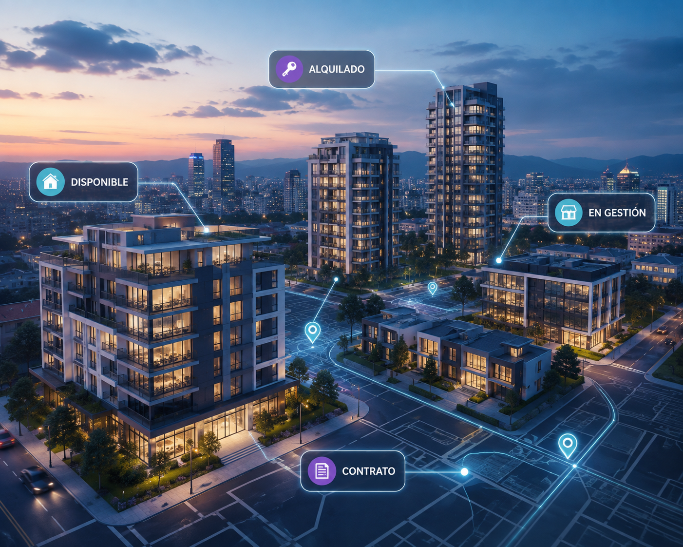 Operaciones de inmobiliaria y hotelería gestionadas desde un sistema central